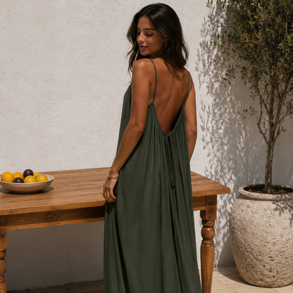 Robe Soléa™ – Dos Nu Élégance & Confort